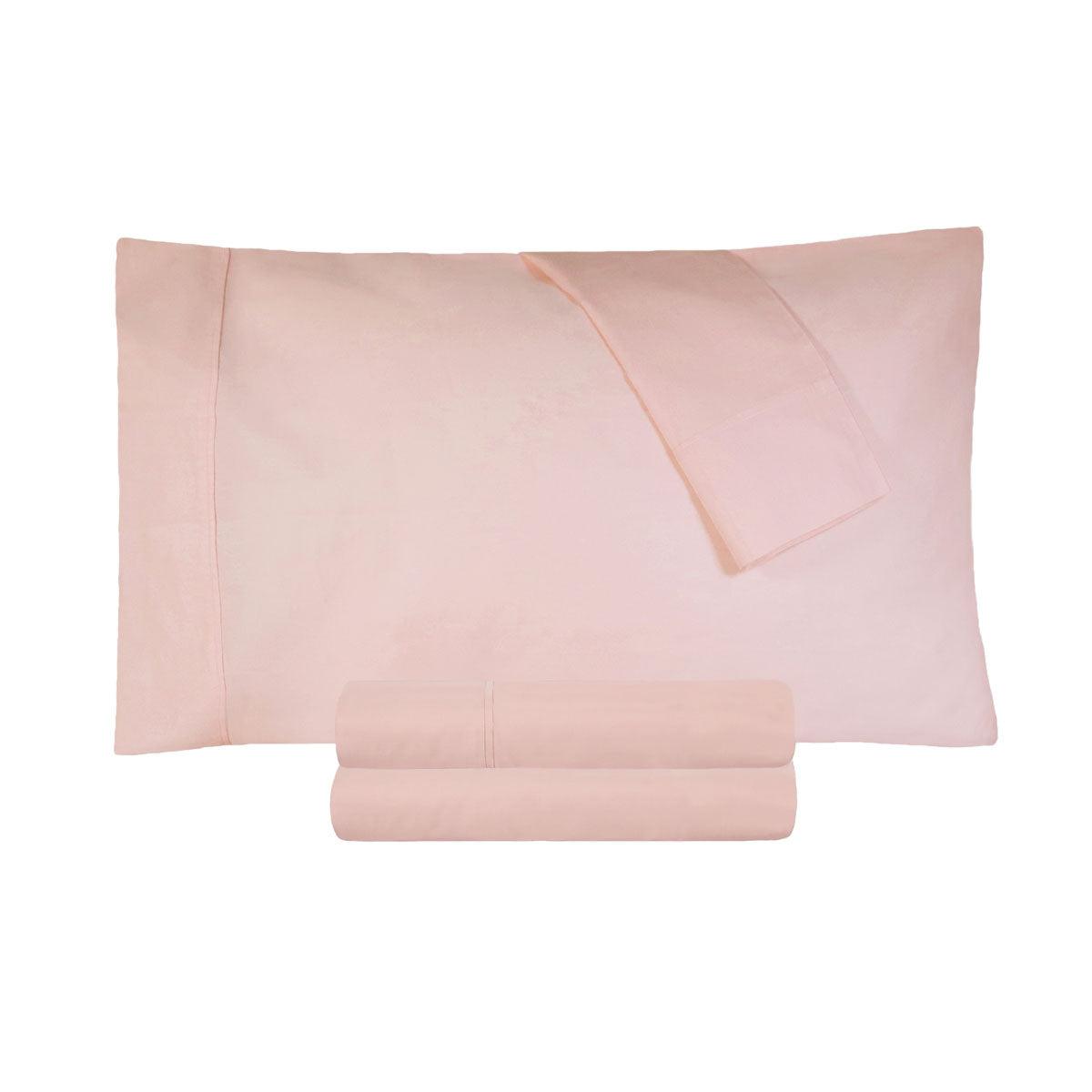 Cotton Percale Super Absorbent Solid 2 Piece Pillowcase Set