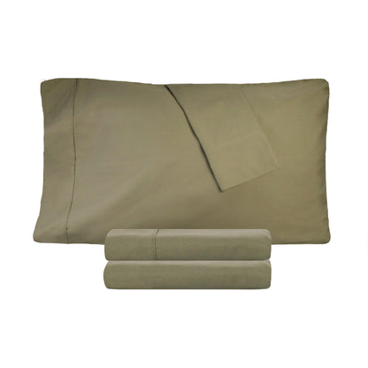 Cotton Percale Super Absorbent Solid 2 Piece Pillowcase Set