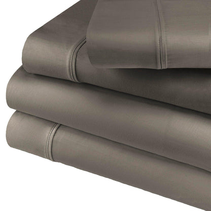 Superior Solid Count Cotton Blend Deep Pocket Sheet Set - Grey