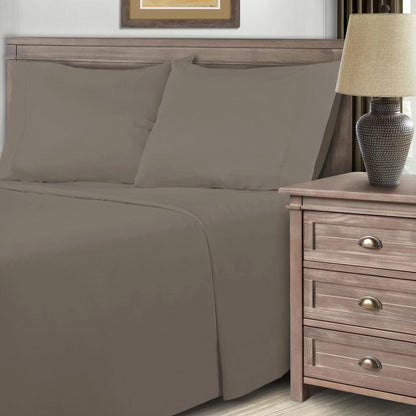  Superior Solid Count Cotton Blend Deep Pocket Sheet Set - Grey