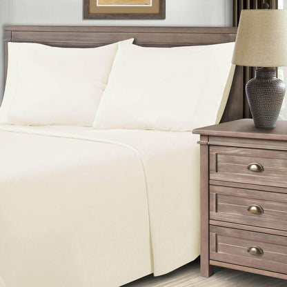  Superior Solid Count Cotton Blend Deep Pocket Sheet Set - Ivory