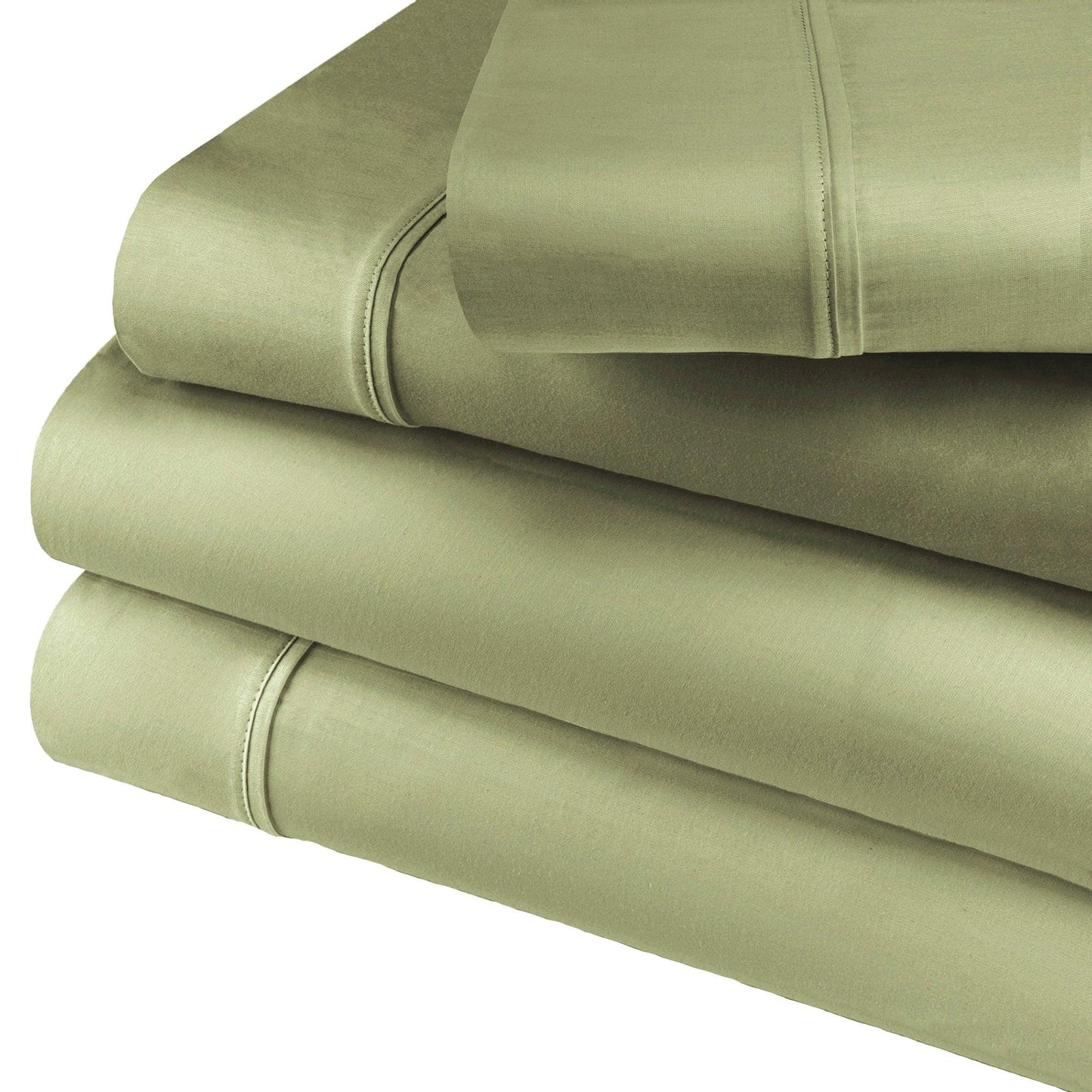 Superior Solid Count Cotton Blend Deep Pocket Sheet Set - Sage