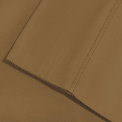  Superior Solid Count Cotton Blend Deep Pocket Sheet Set - Taupe