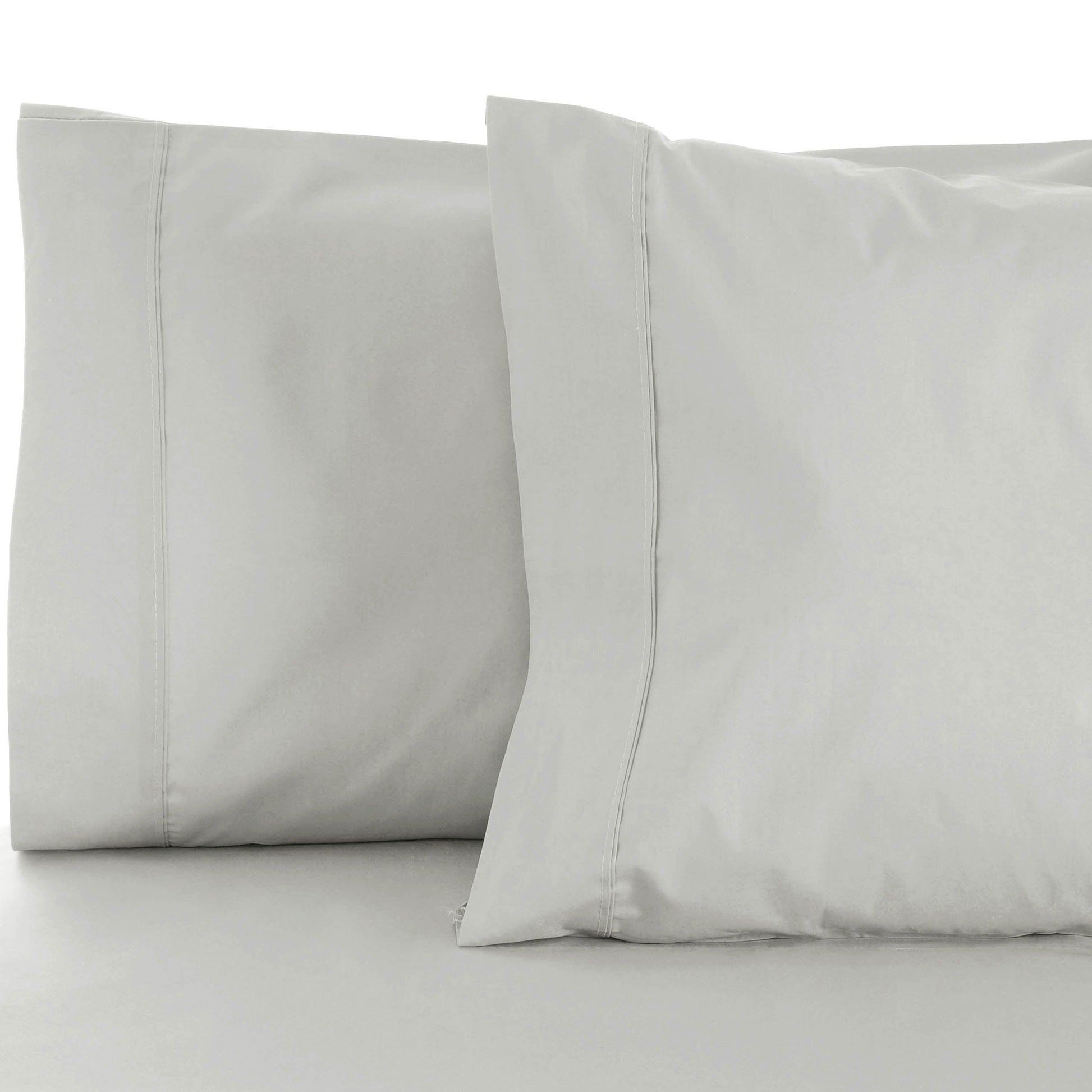 Superior Solid Cotton Blend Pillowcase Set - Platinum