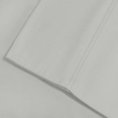  Superior Solid Cotton Blend Pillowcase Set - Platinum