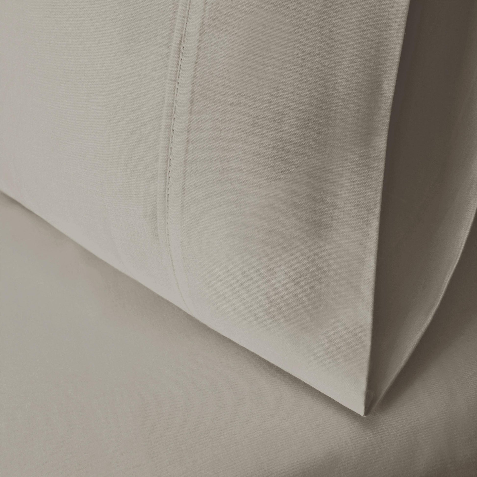  Superior Solid Cotton Blend Pillowcase Set - Stone