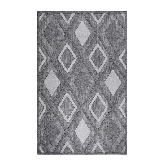 Daelyn Modern Diamond Lattice Indoor/Outdoor Area Rug