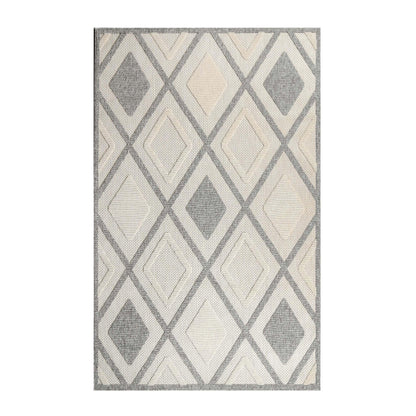 Daelyn Modern Diamond Lattice Indoor/Outdoor Area Rug