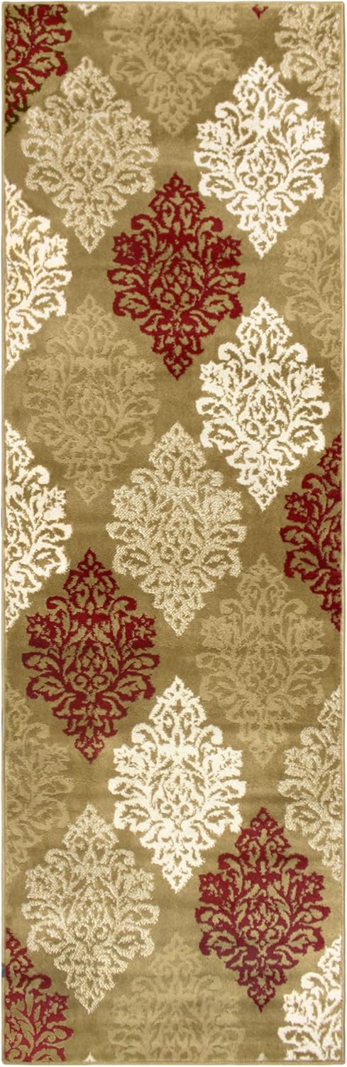 Danvers Floral Medallion Damask Indoor Area Rug