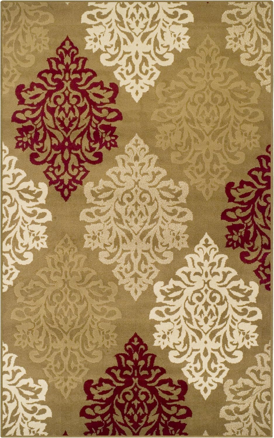 Danvers Floral Medallion Damask Indoor Area Rug