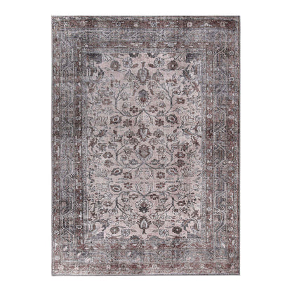 Distressed Floral Medallion Indoor Area Rug