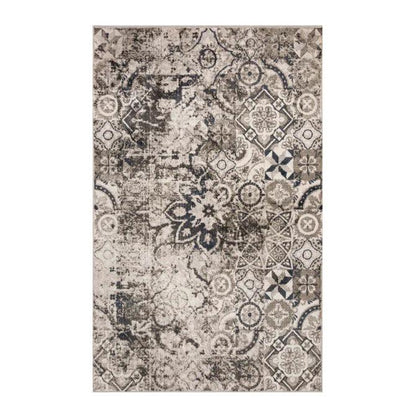 Distressed Floral Medallion Indoor Rug or Runner Rug