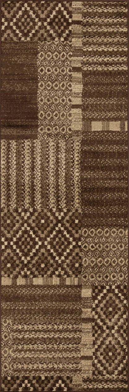 Dorset Block Patchwork Indoor Area Rug or Runner Rug