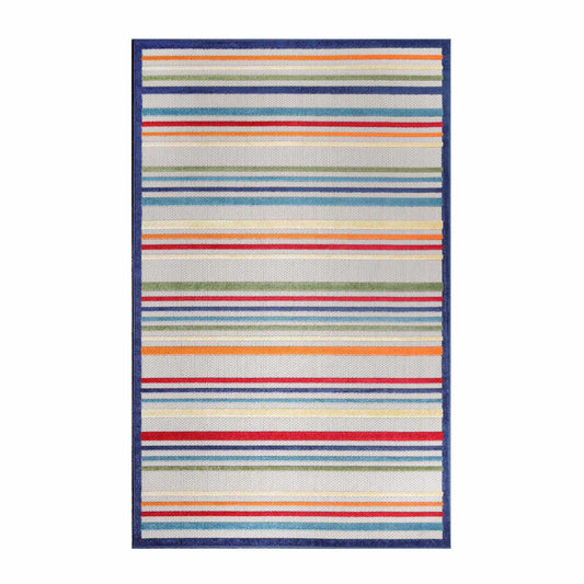 Eastyn Casual Stripe Geometric Indoor/Outdoor Area Rug