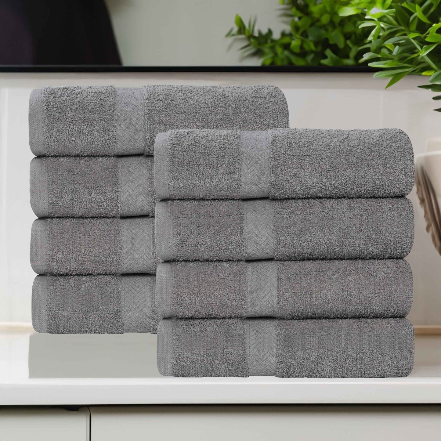 Eco-Friendly Cotton 8 Piece Hand Towel Set