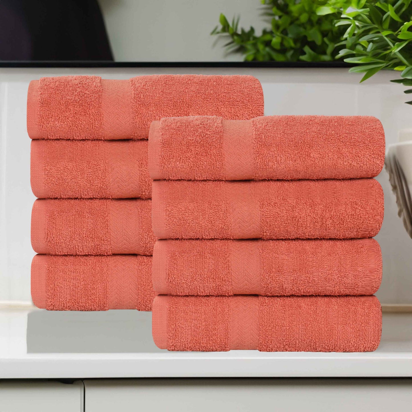 Eco-Friendly Cotton 8 Piece Hand Towel Set