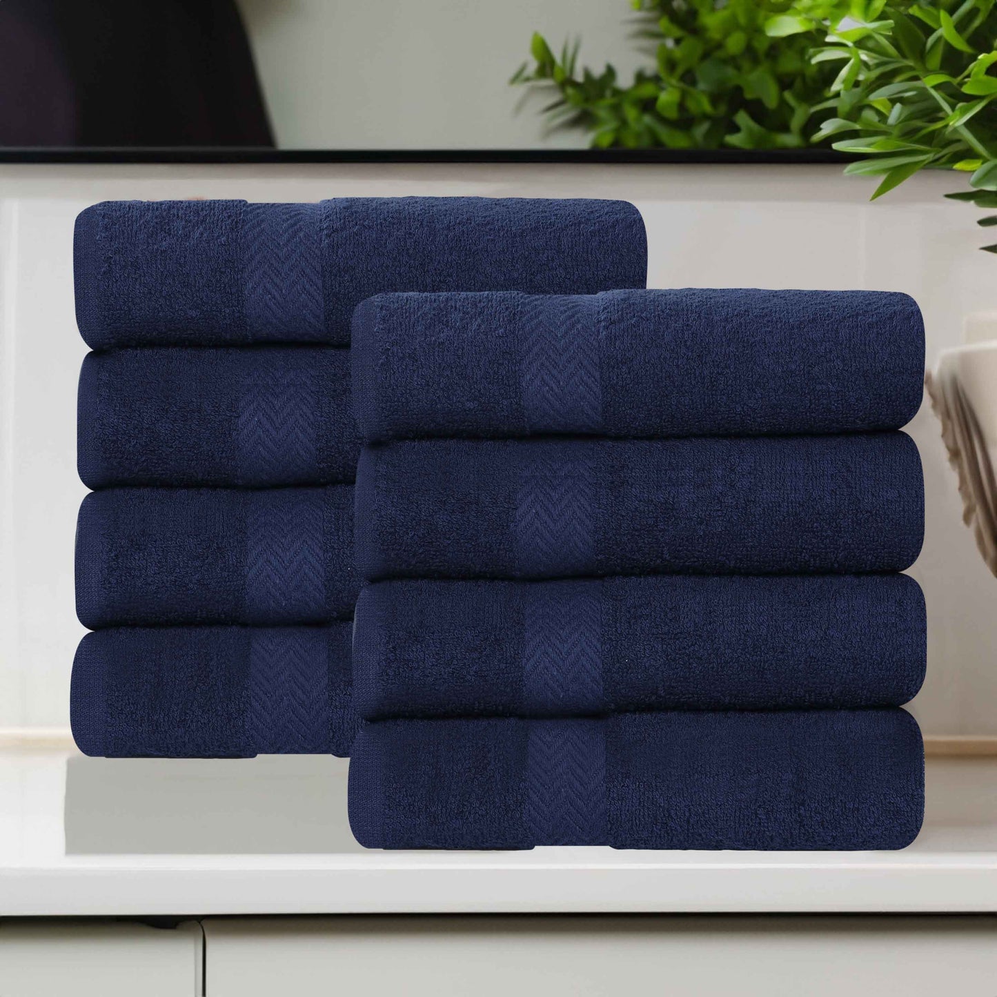 Eco-Friendly Cotton 8 Piece Hand Towel Set