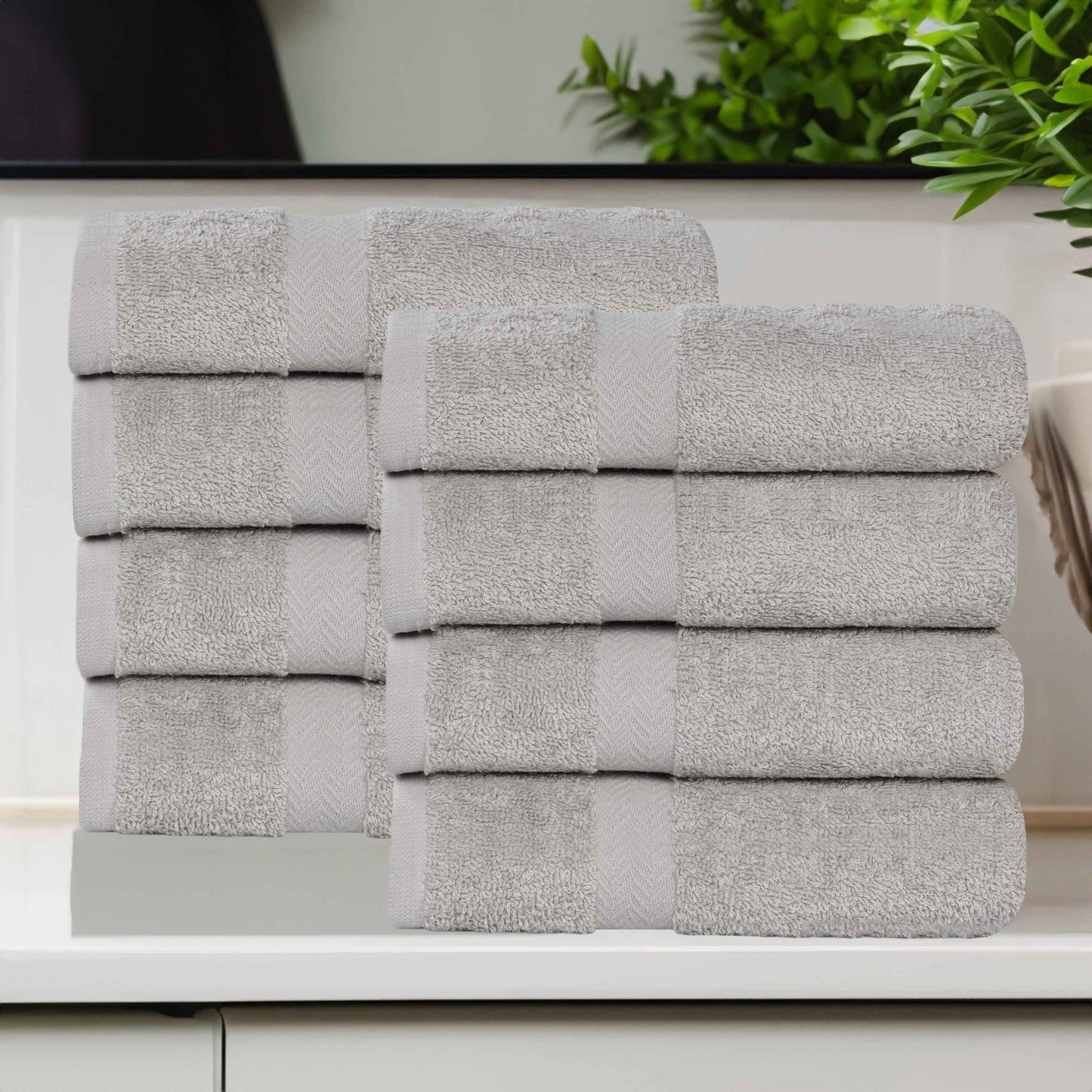Eco-Friendly Cotton 8 Piece Hand Towel Set