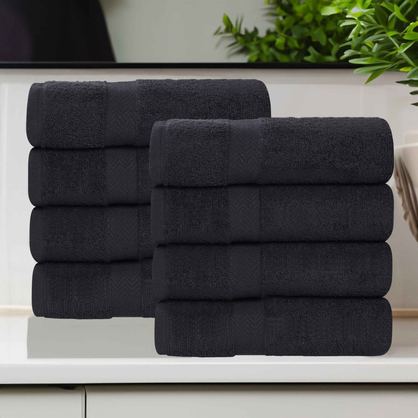 Eco-Friendly Cotton 8 Piece Hand Towel Set