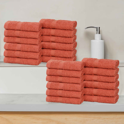 Eco-Friendly Cotton Absorbent 24-Piece Washcloth / Face Towel Set