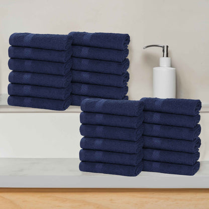 Eco-Friendly Cotton Absorbent 24-Piece Washcloth / Face Towel Set