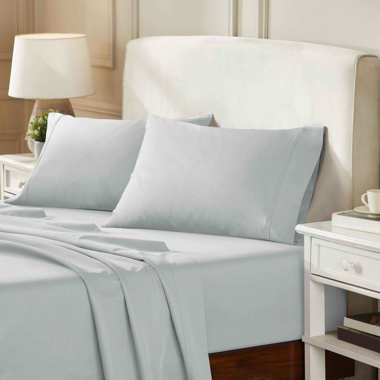 850 Thread Count Cotton Solid Deep Pocket Bed Sheet Set