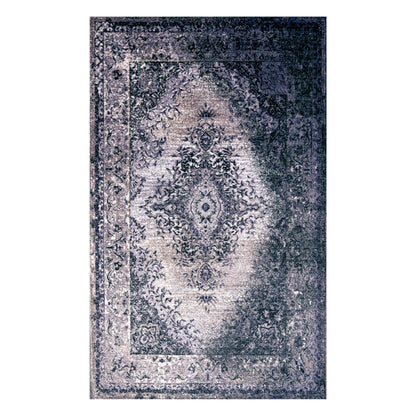 Eldwin Oriental Distressed Medallion Non-Slip Indoor Washable Area Rug