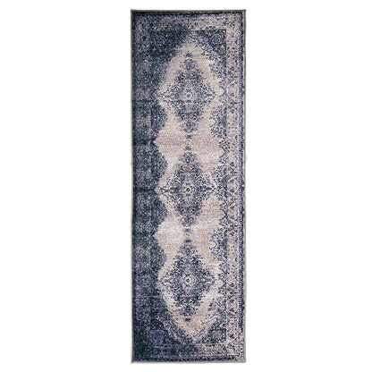 Eldwin Oriental Distressed Medallion Non-Slip Indoor Washable Area Rug