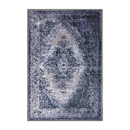 Eldwin Oriental Distressed Medallion Non-Slip Indoor Washable Area Rug