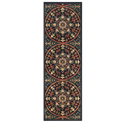 Fancy Medallion Floral Traditional Indoor Area Rug