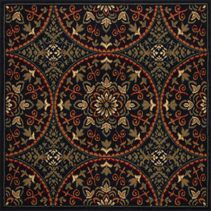Fancy Medallion Floral Traditional Indoor Area Rug