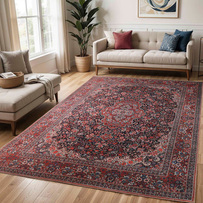 Fiorella Modern Farmhouse Floral Oriental Medallion Indoor Area Rug