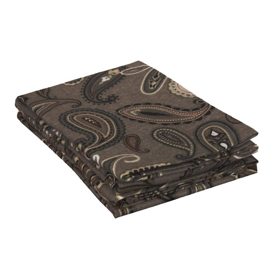 Luxury Flannel Vintage Paisley Pillowcase Set - Charcoal