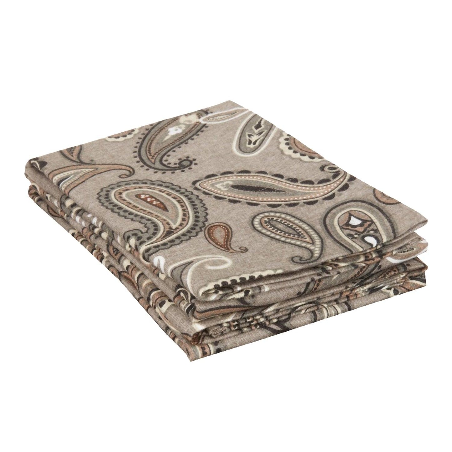 Luxury Flannel Vintage Paisley Pillowcase Set - Grey