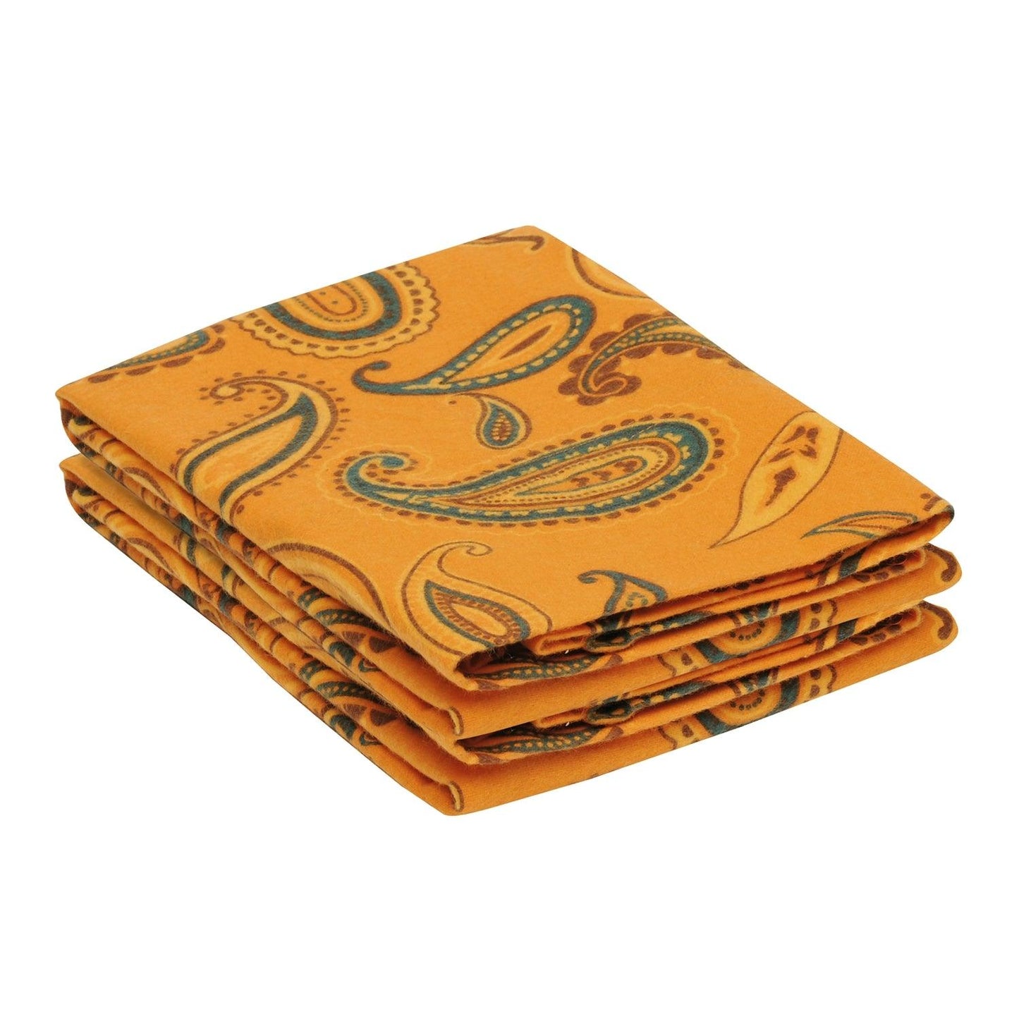 Luxury Flannel Vintage Paisley Pillowcase Set - Pumpkin