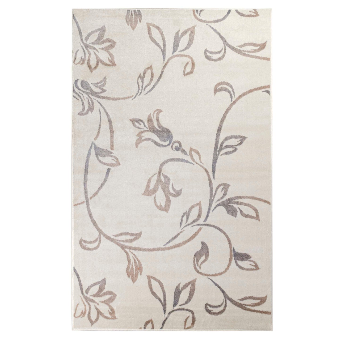 Vine Modern Floral Filigree Pattern Area Rug or Runner Rug