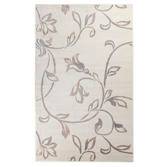 Vine Modern Floral Filigree Pattern Area Rug or Runner Rug