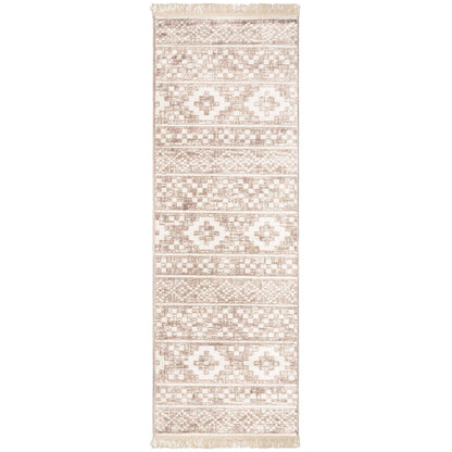 Genaine Contemporary Geometric Fringe Indoor Area Rug or Runner Rug