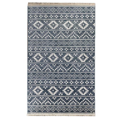 Genaine Contemporary Geometric Fringe Indoor Area Rug or Runner Rug