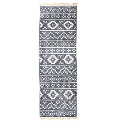 Genaine Contemporary Geometric Fringe Indoor Area Rug or Runner Rug