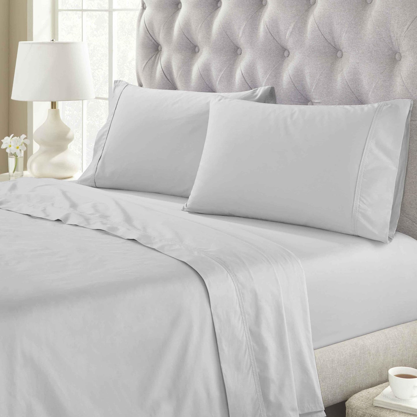 Gina Organic Cotton 300 Thread Count Percale Fitted Bed Sheet