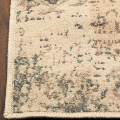  Amaris Vintage Oriental Distressed Medallion Indoor Area Rug