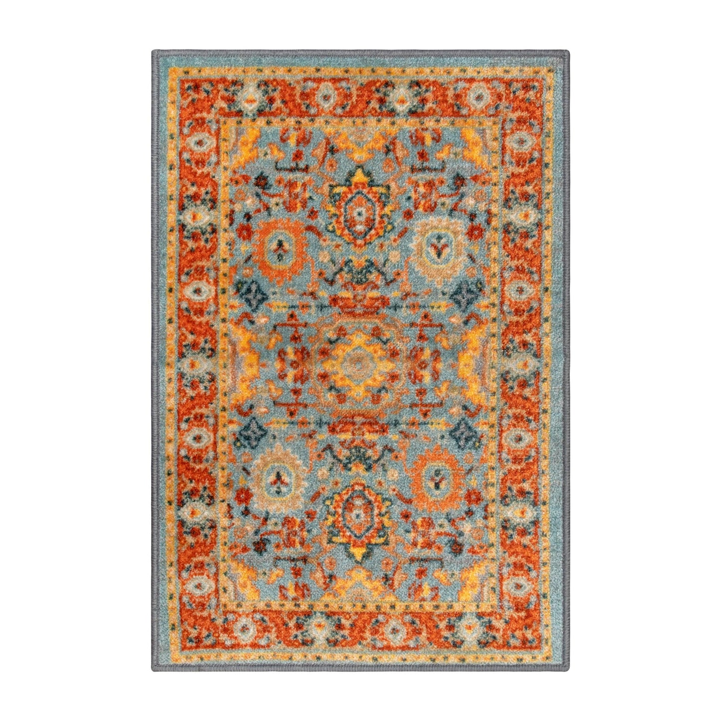 Hadar Geometric Non-Slip Indoor Area Rug or Runner Rug