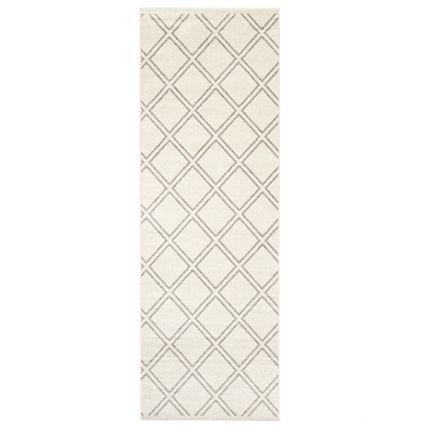 Hanleigh Modern Geometric Diamond Lattice Indoor Area Rug