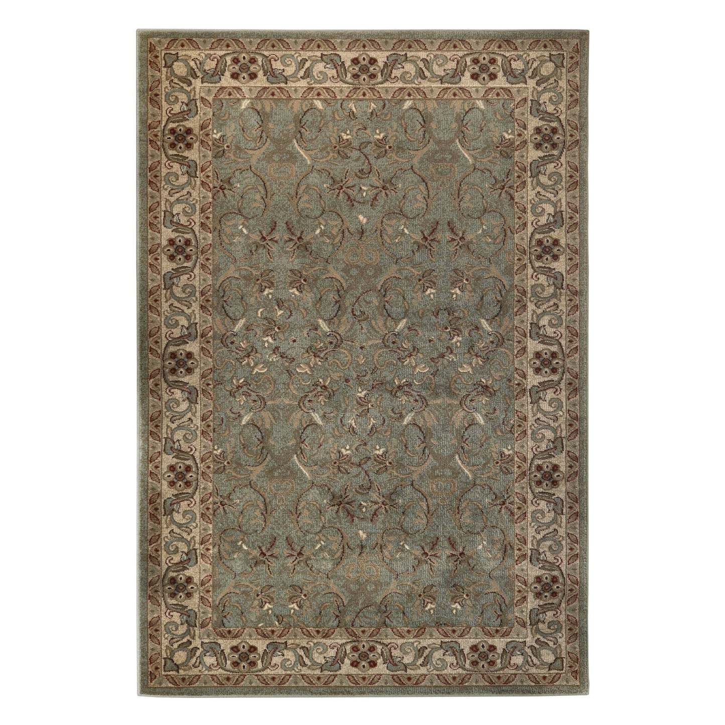 Heritage Traditional Floral Scroll Indoor Runner or Area Rug