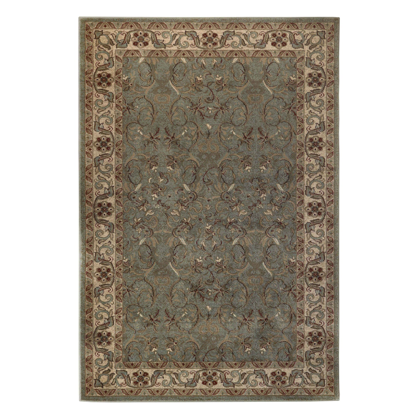 Heritage Traditional Floral Scroll Indoor Runner or Area Rug