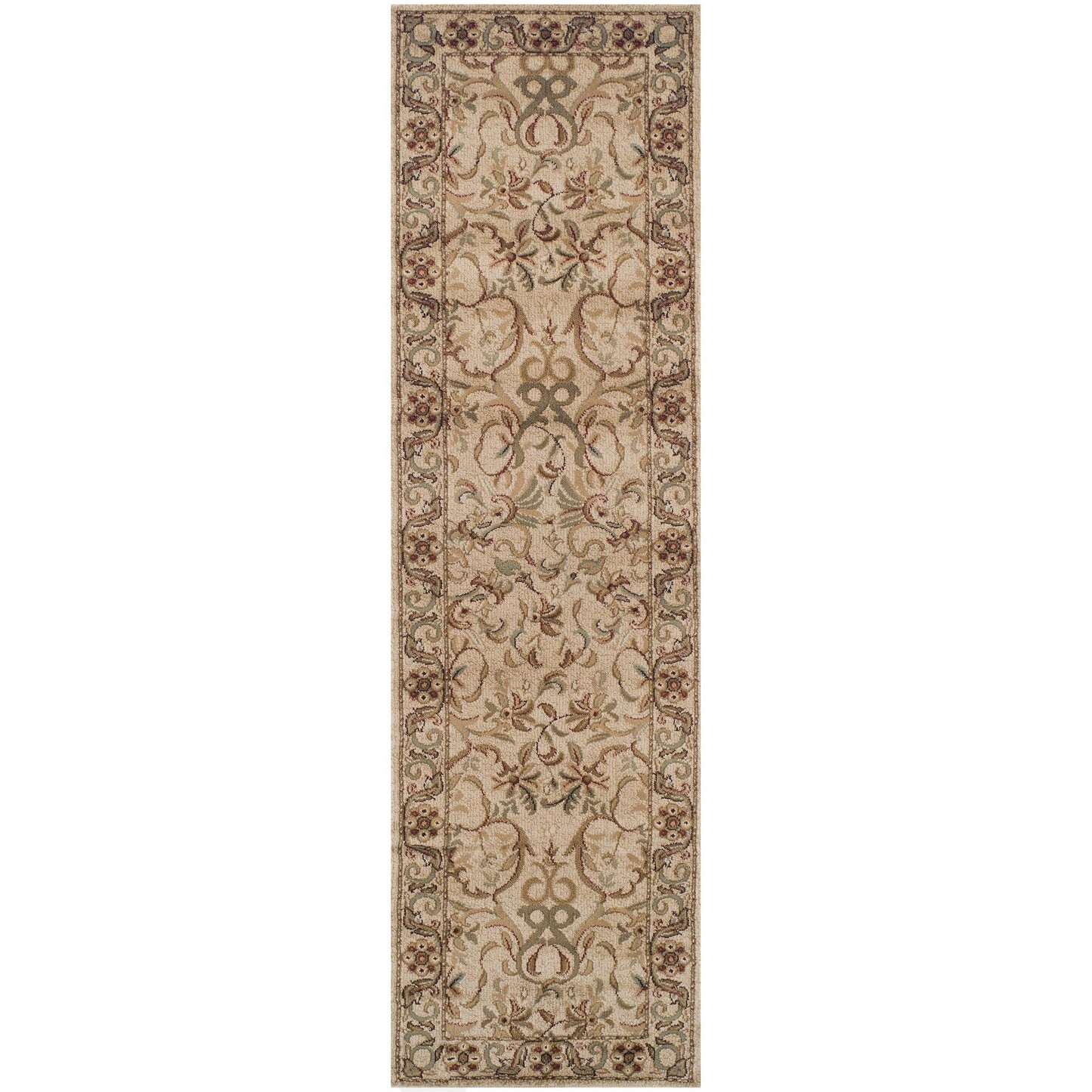 Heritage Traditional Floral Scroll Indoor Runner or Area Rug
