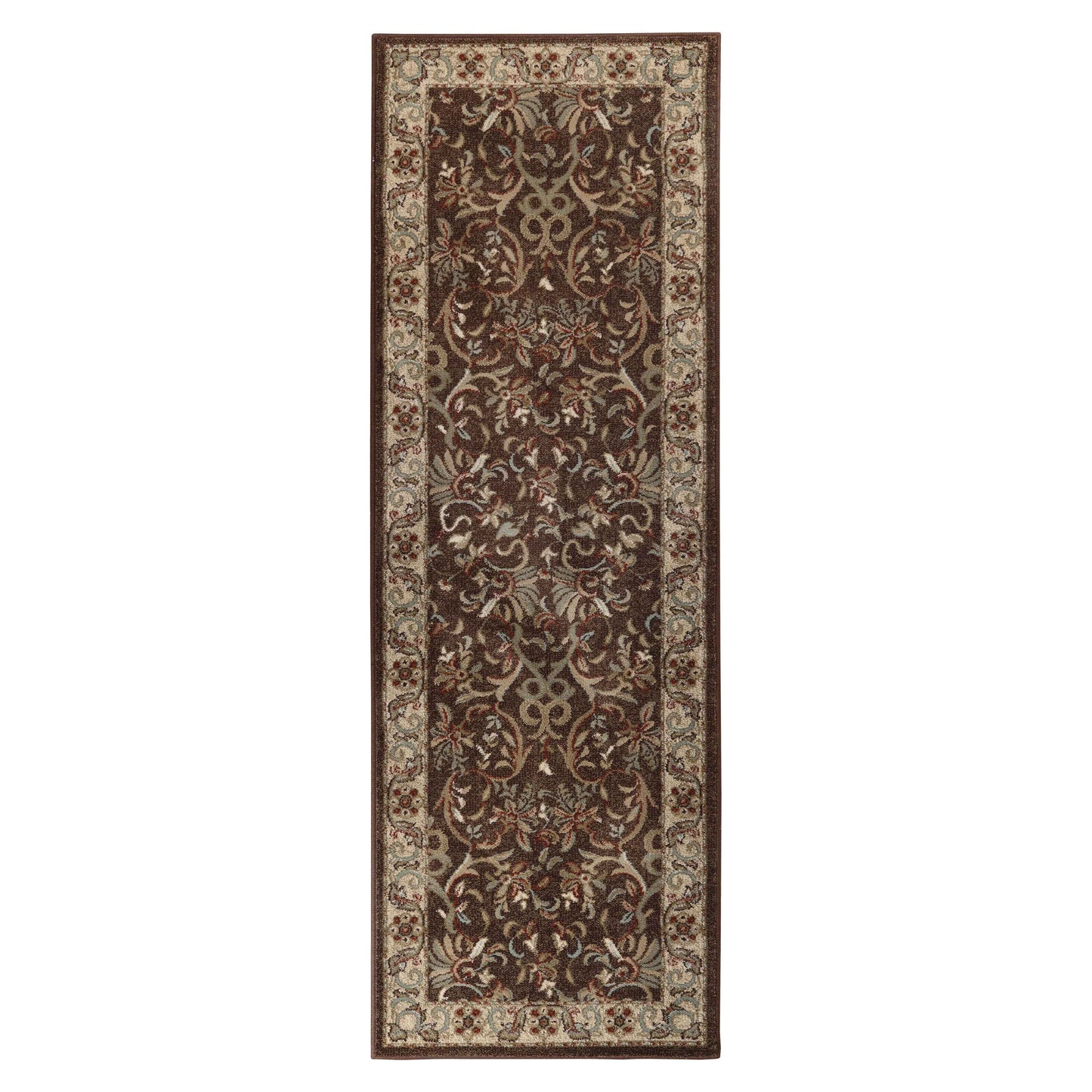 Heritage Traditional Floral Scroll Indoor Runner or Area Rug