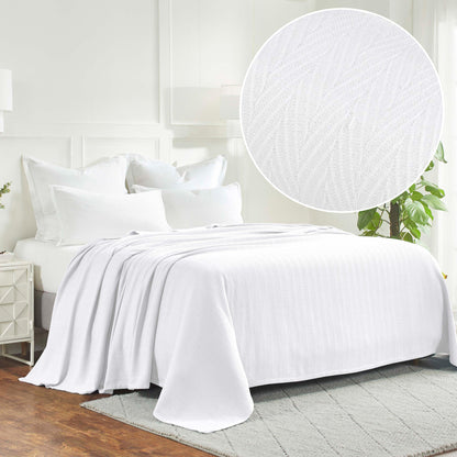Herringbone All-Season Woven Cotton Blanket