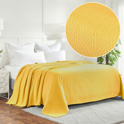 Herringbone All-Season Woven Cotton Blanket